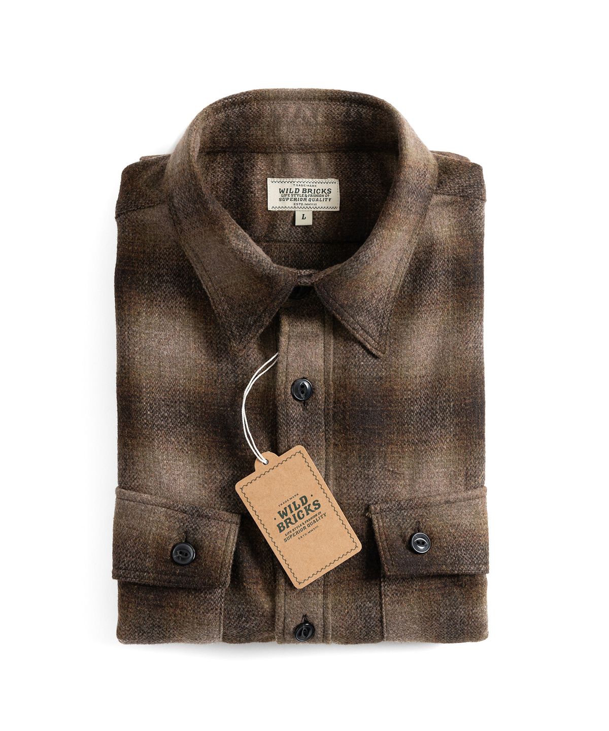 와일드 브릭스(WILD BRICKS) OC MILITARY PULLOVER SHIRT (olive)