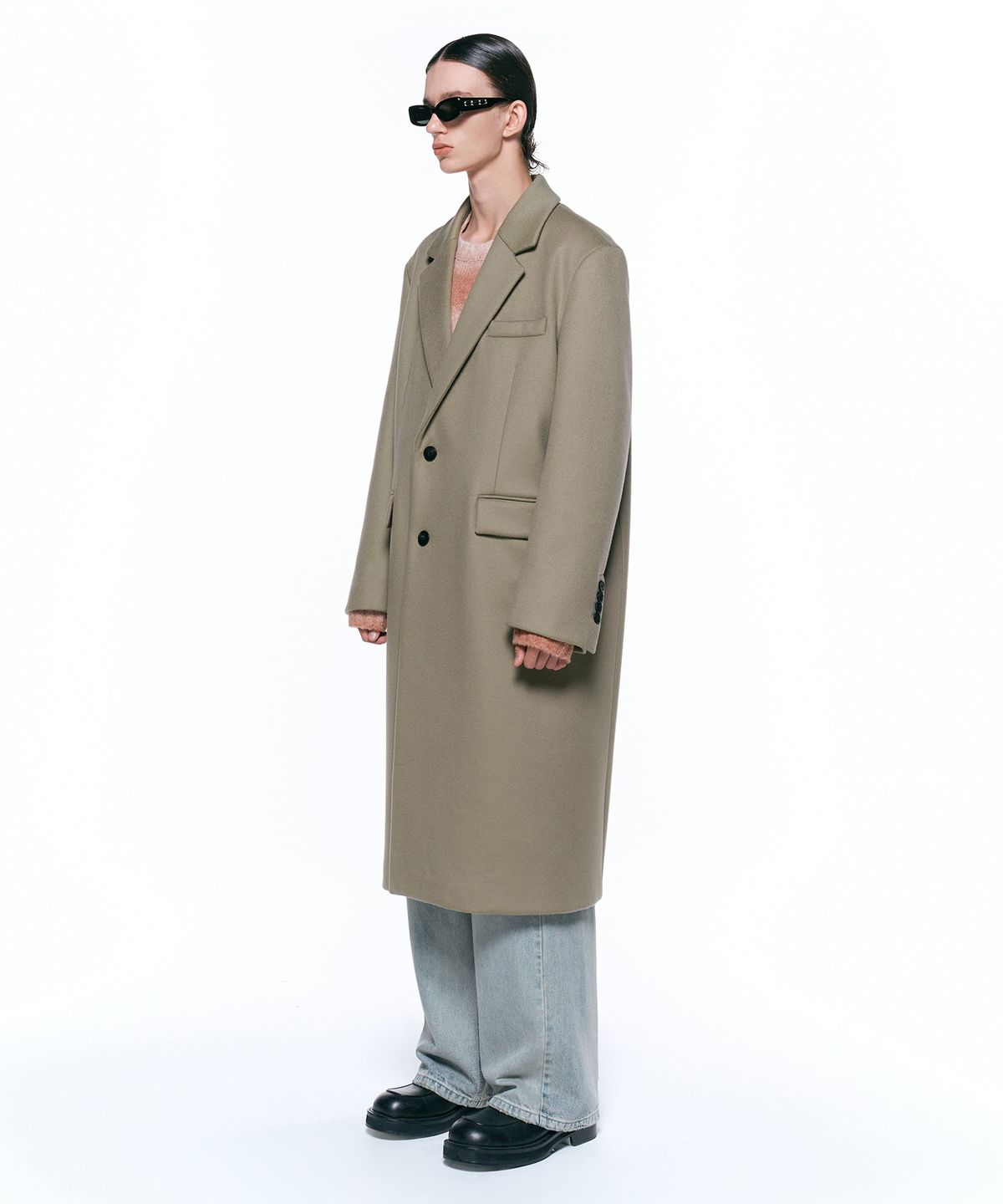 인사일런스(INSILENCE) 캐시미어 체스터 코트 ASH BEIGE