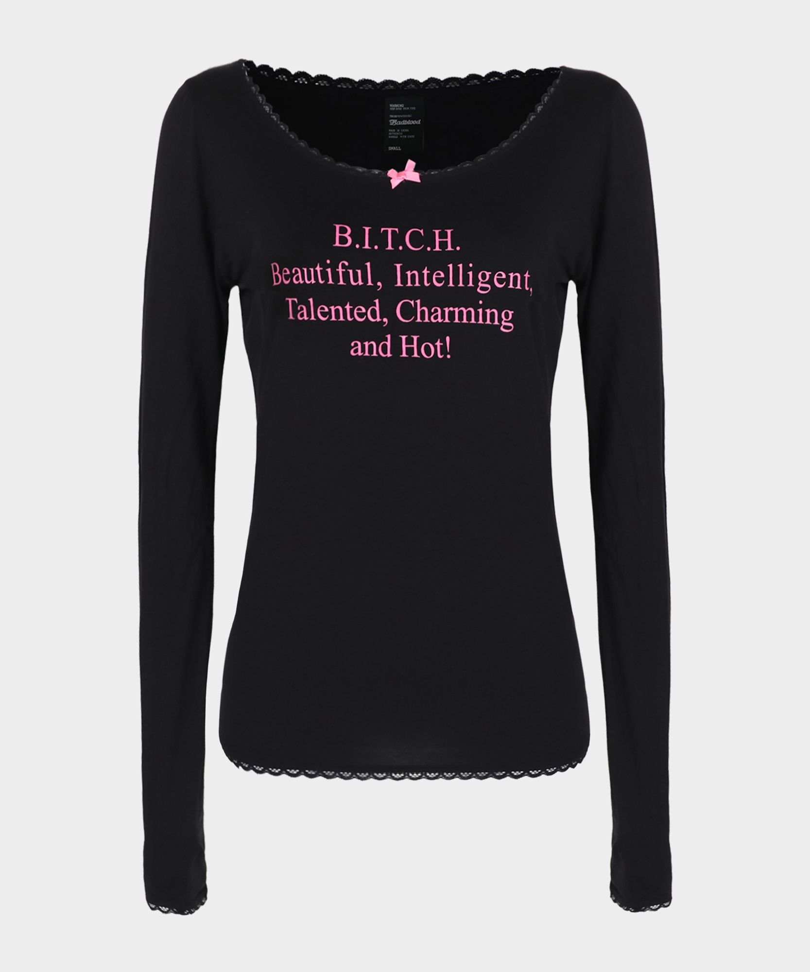 MUSINSA | BADBLOOD Charming & Hot Long Sleeve Loose Fit - Black MUSINSA | BADBLOOD Charming & Hot Long Sleeve Loose Fit - Black