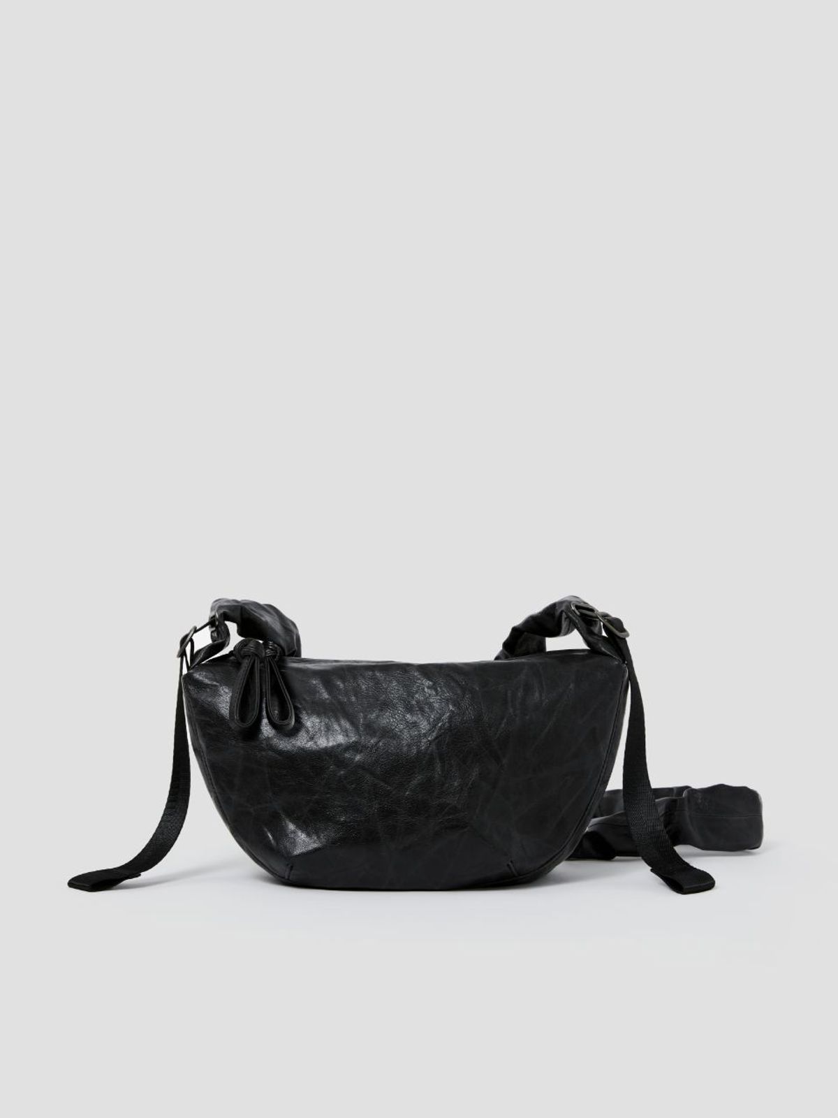 조셉앤스테이시(JOSEPH&STACEY) Daily Shirring Bag S_Faux Leather Roast Black