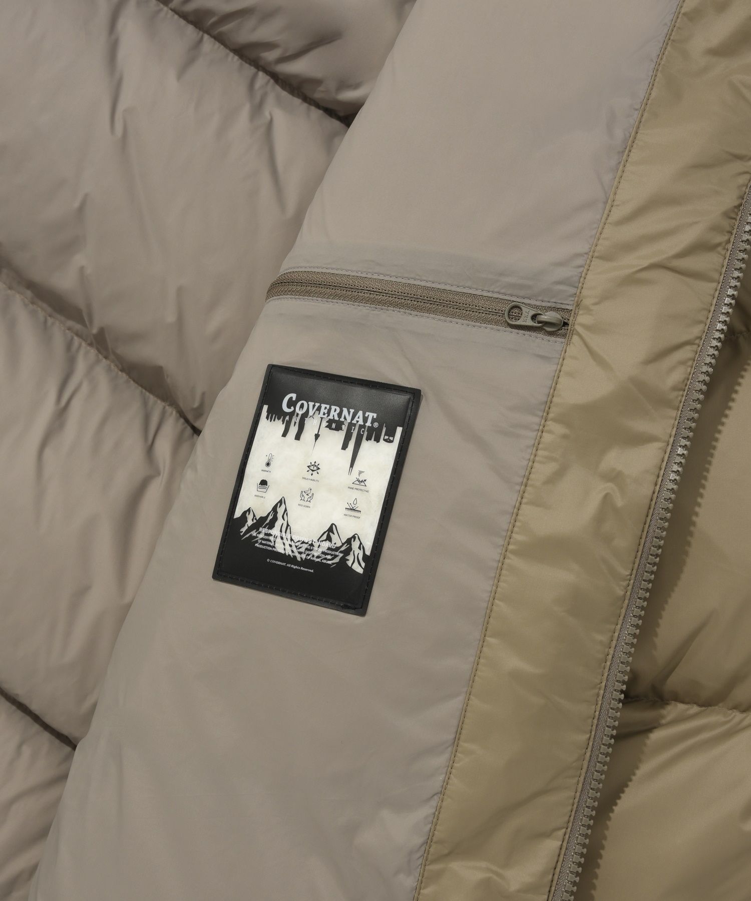 アウターその他 COVERNAT Civic Origin Check Short Puffer Brown CO2404DP04BR Civic] AOP Short Puffer Brown - Covernat | 60% - Asian