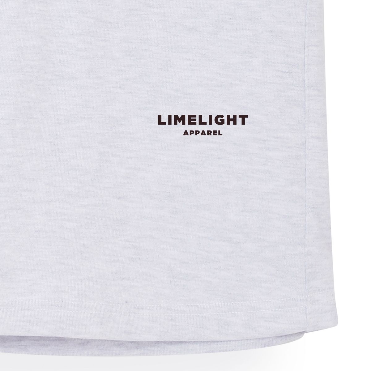 라임라잇 어패럴(LIMELIGHT APPAREL) 어패럴 심플 로고 헤비 쇼츠 (애쉬그레이/블랙)