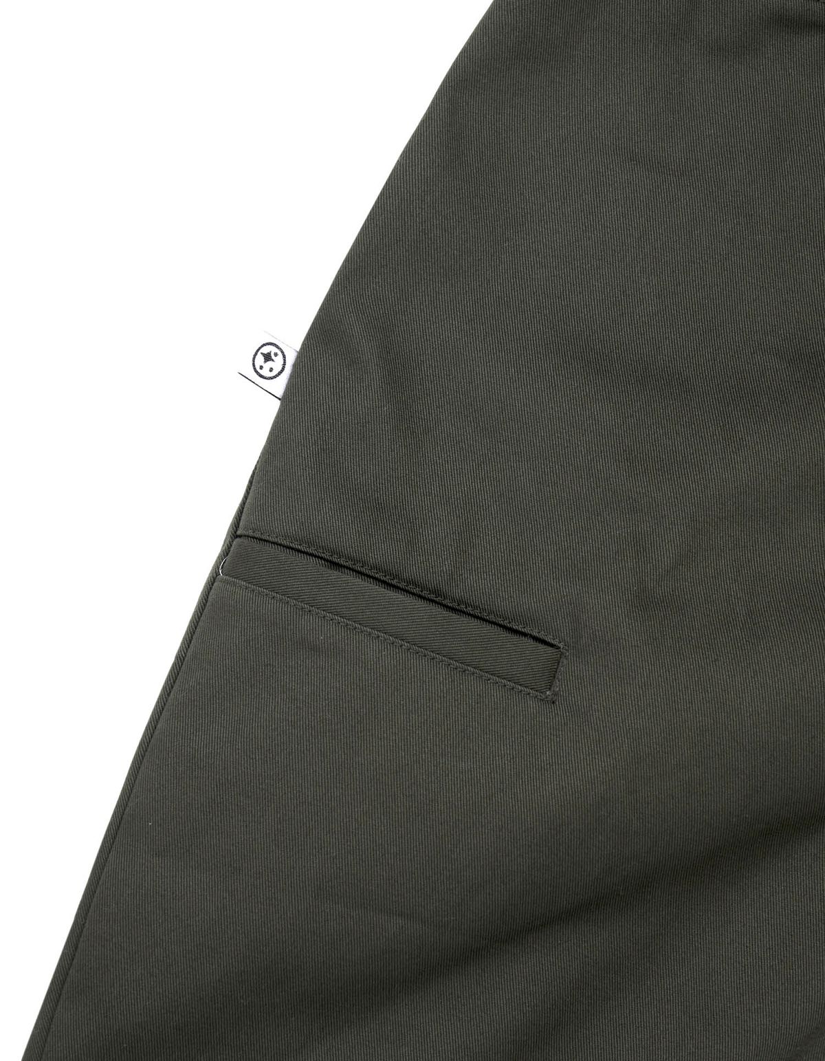 로어즈(LORES) Creased Wide Pants - Dark Olive