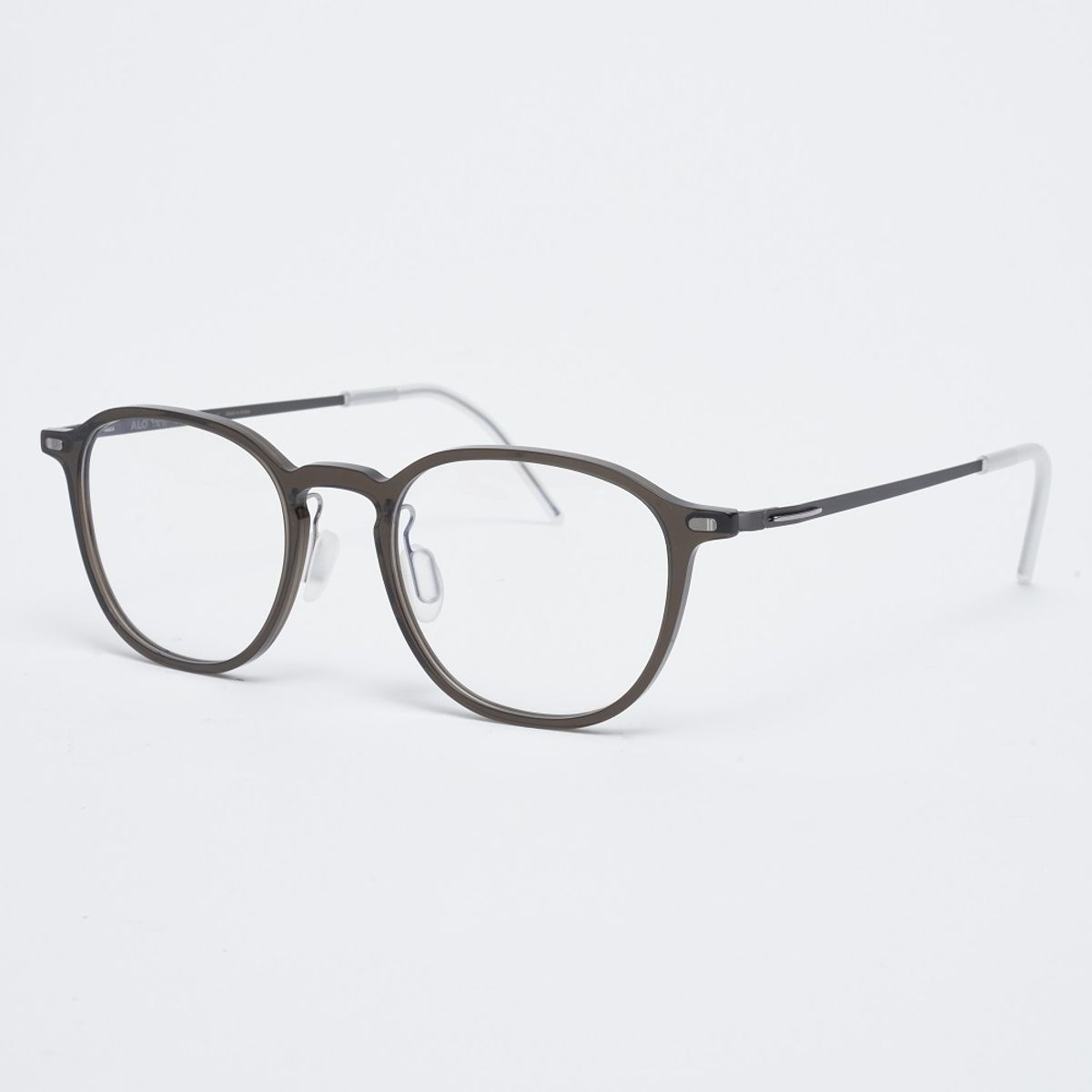 알로아이웨어(ALO EYEWEAR) [The air] AL5302 0910G 초경량 미니멀 스퀘어 블랙 안경테 블루라이트 렌즈 선택