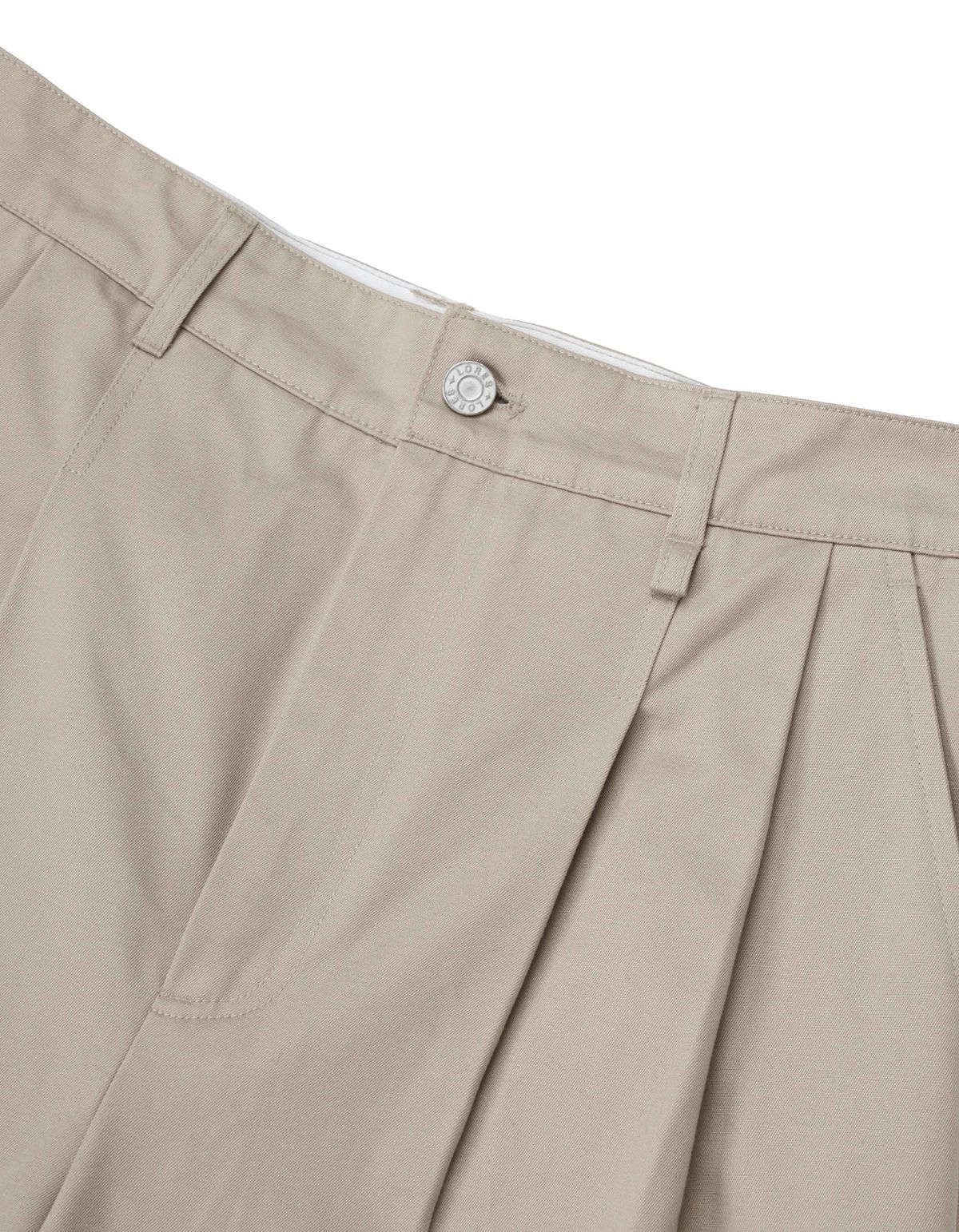 로어즈(LORES) Creased Wide Pants - Beige