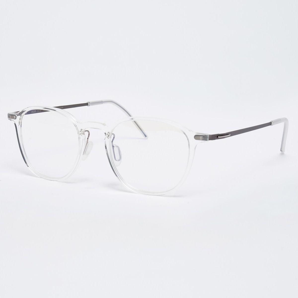 알로아이웨어(ALO EYEWEAR) [The air] AL5302 2010G 초경량 미니멀 스퀘어 투명클리어 안경테 블루라이트 렌즈 선택