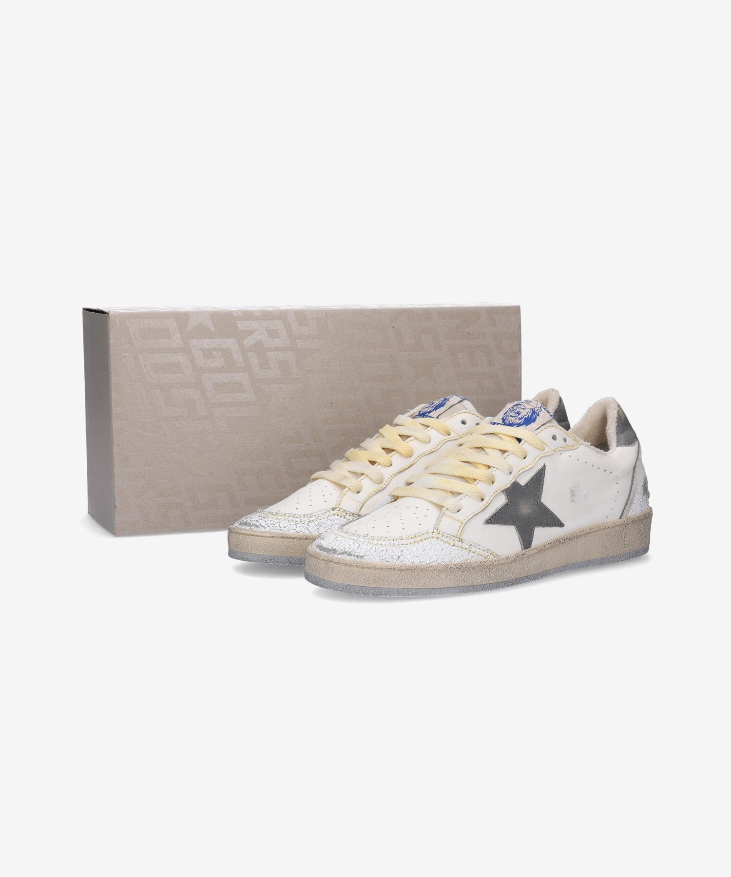 MUSINSA | GOLDEN GOOSE Ballstar Sneakers-White: Silver