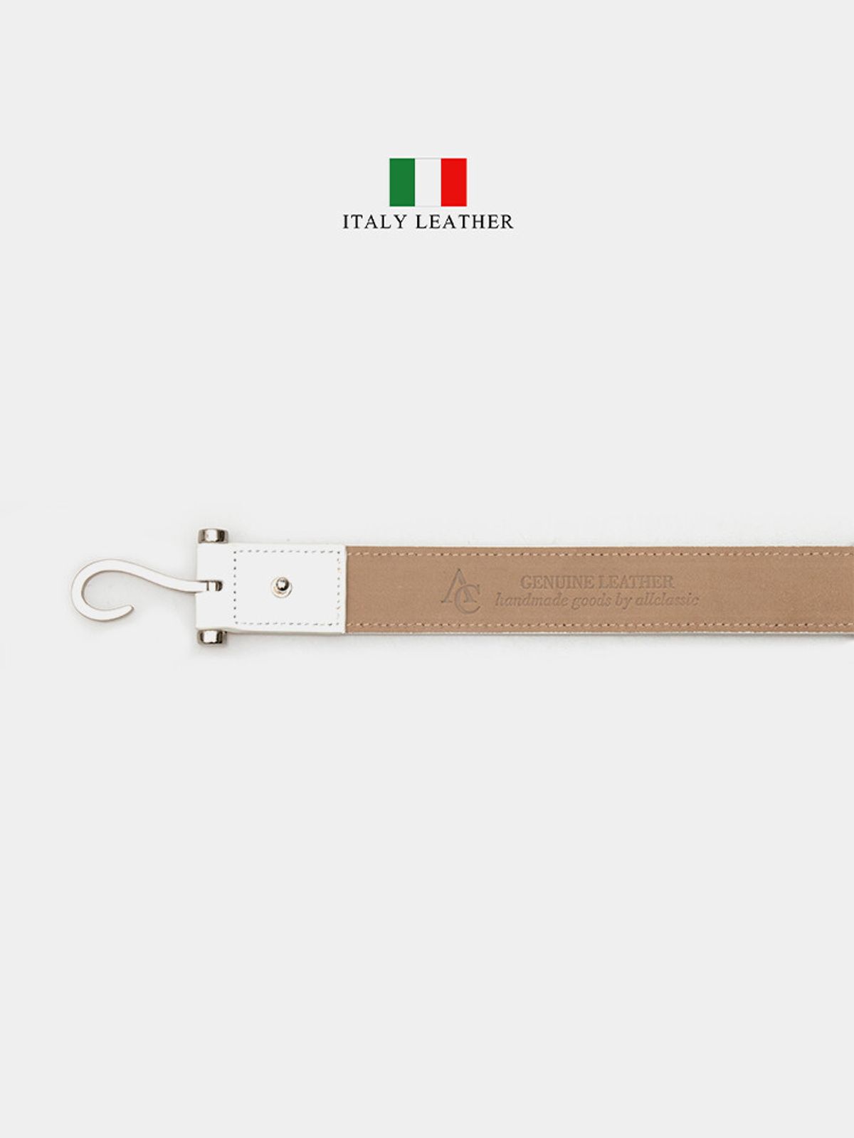 올클래식(ALLCLASSIC) ALCBT002 Hook Belt White