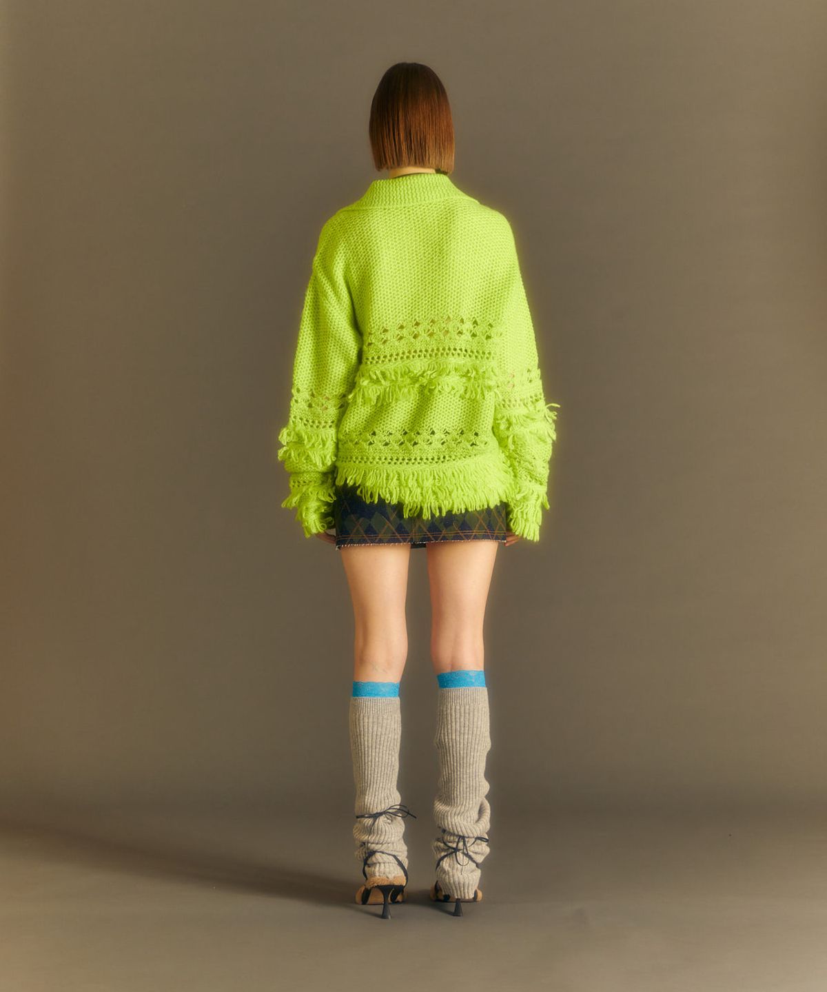 앤더슨벨(ADSB ANDERSSON BELL) (에센셜) 시시 니트 레이스 레그워머 aaa344w(M.GREY)