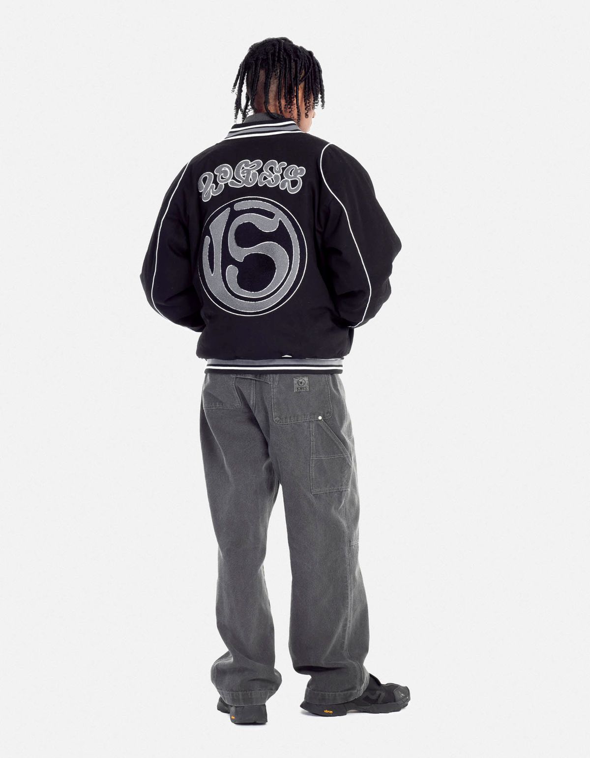 로어즈(LORES) Meditation Varsity Jacket - Black