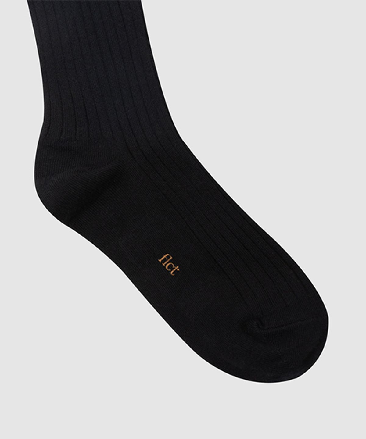 플러피시트러스(FLCT) Ribbon over knee socks_Black