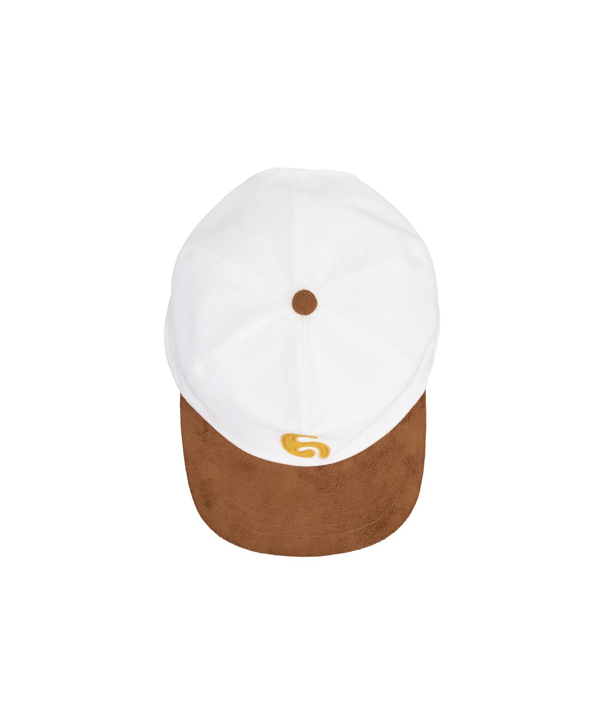 1011갤러리(1011 GALLERY) Suede Ball Cap - White/Brown