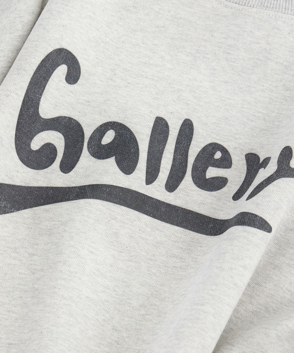 1011갤러리(1011 GALLERY) Gallery Wave Logo Graphic Sweatshirt - Light Grey