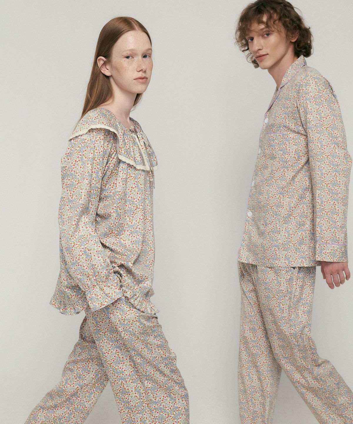 조스라운지(JO'S LOUNGE) [모달] (couple) Souffle Pajama Set + Two-piece