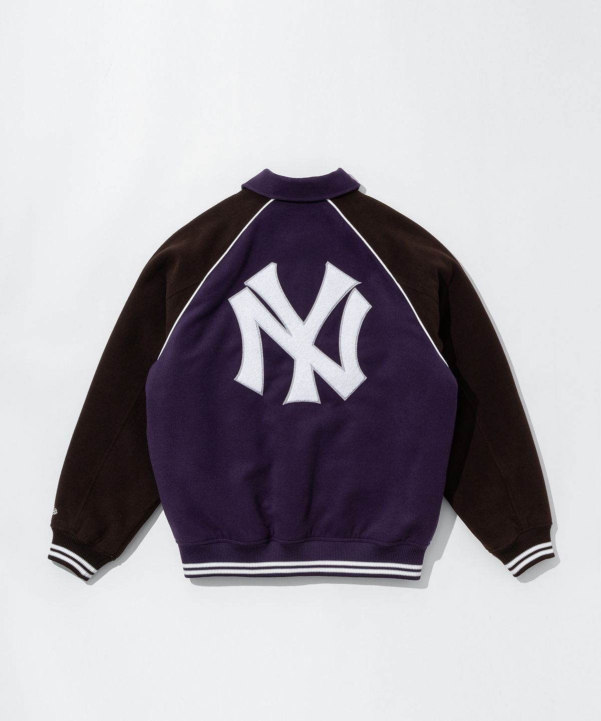 뉴에라(NEW ERA) MLB 뉴욕양키스 멜튼 스타디움 재킷 퍼플/브라운
