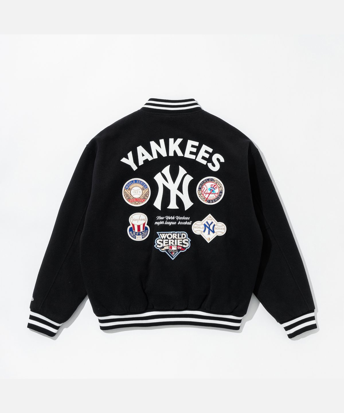 뉴에라(NEW ERA) MLB 뉴욕양키스 월드시리즈 패치 스타디움 재킷 블랙