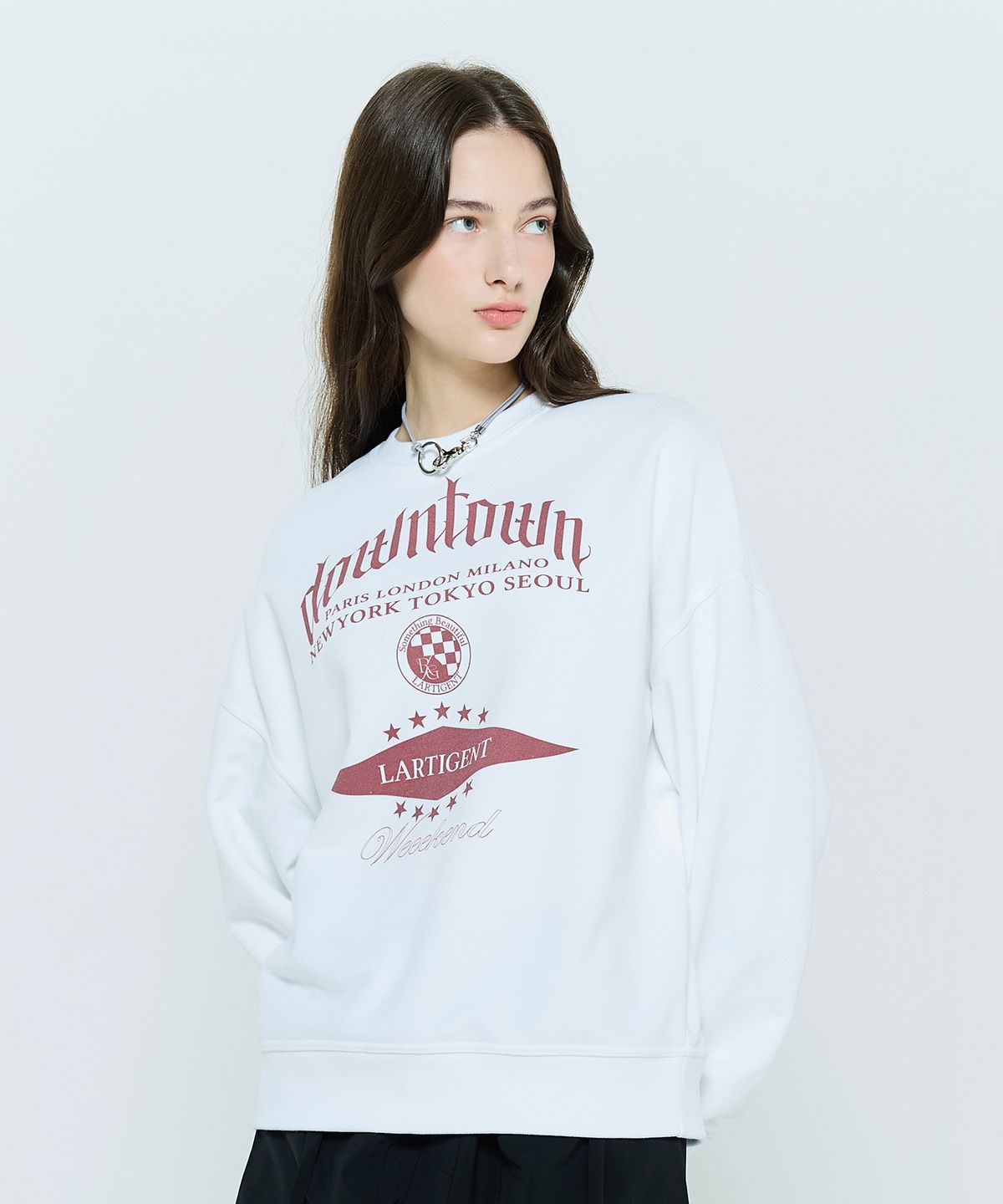 라티젠(LARTIGENT) L6 DOWNTOWN SWEATSHIRT(IVORY)