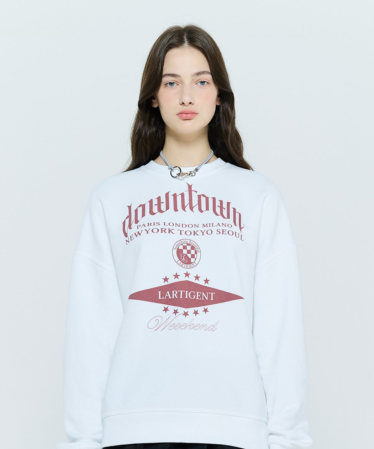 라티젠(LARTIGENT) L6 DOWNTOWN SWEATSHIRT(IVORY)