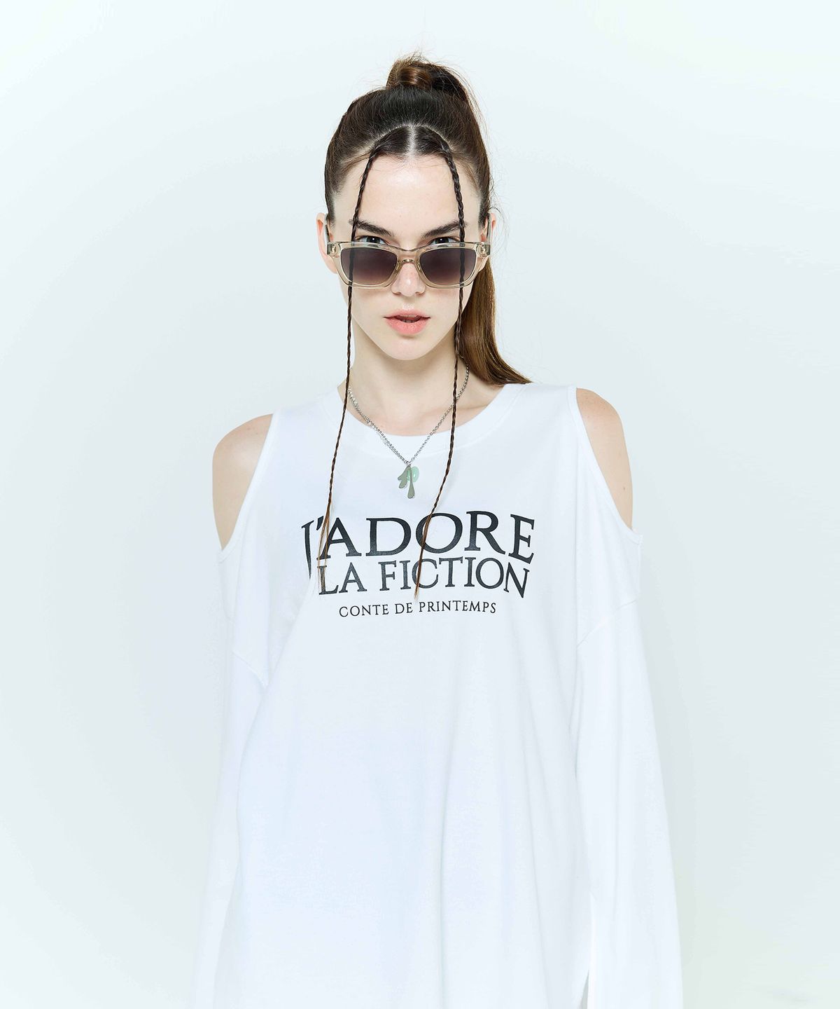 라티젠(LARTIGENT) L6 OPEN T-SHIRT(WHITE)