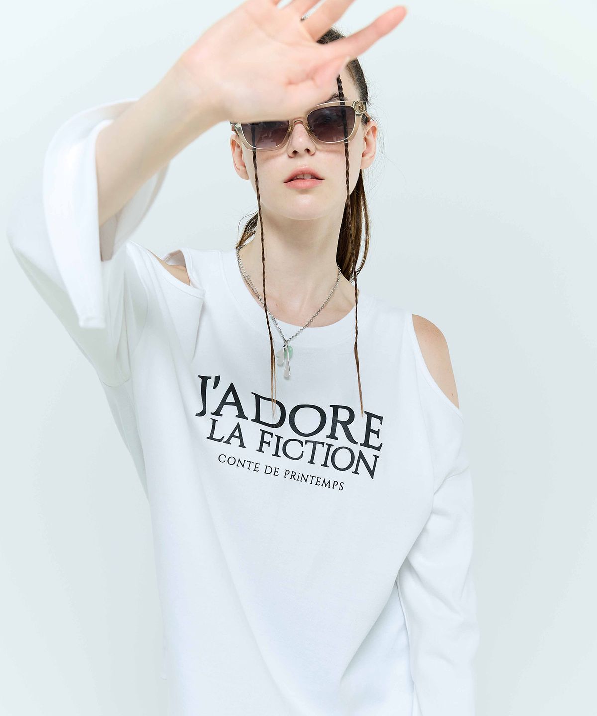 라티젠(LARTIGENT) L6 OPEN T-SHIRT(WHITE)