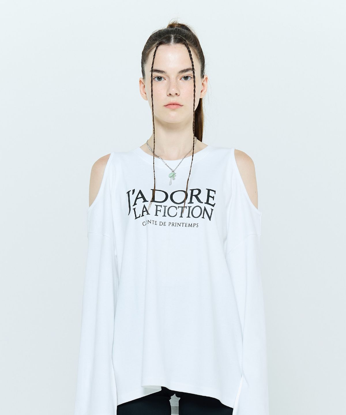 라티젠(LARTIGENT) L6 OPEN T-SHIRT(WHITE)