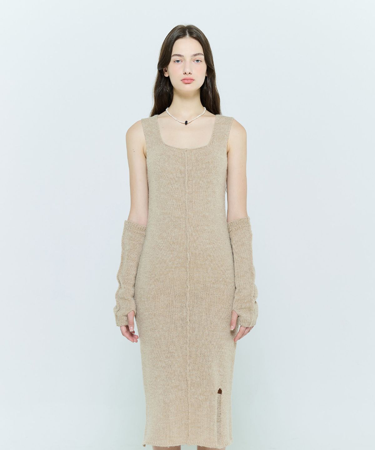 라티젠(LARTIGENT) L6 MAXI KNIT DRESS SET(BEIGE)