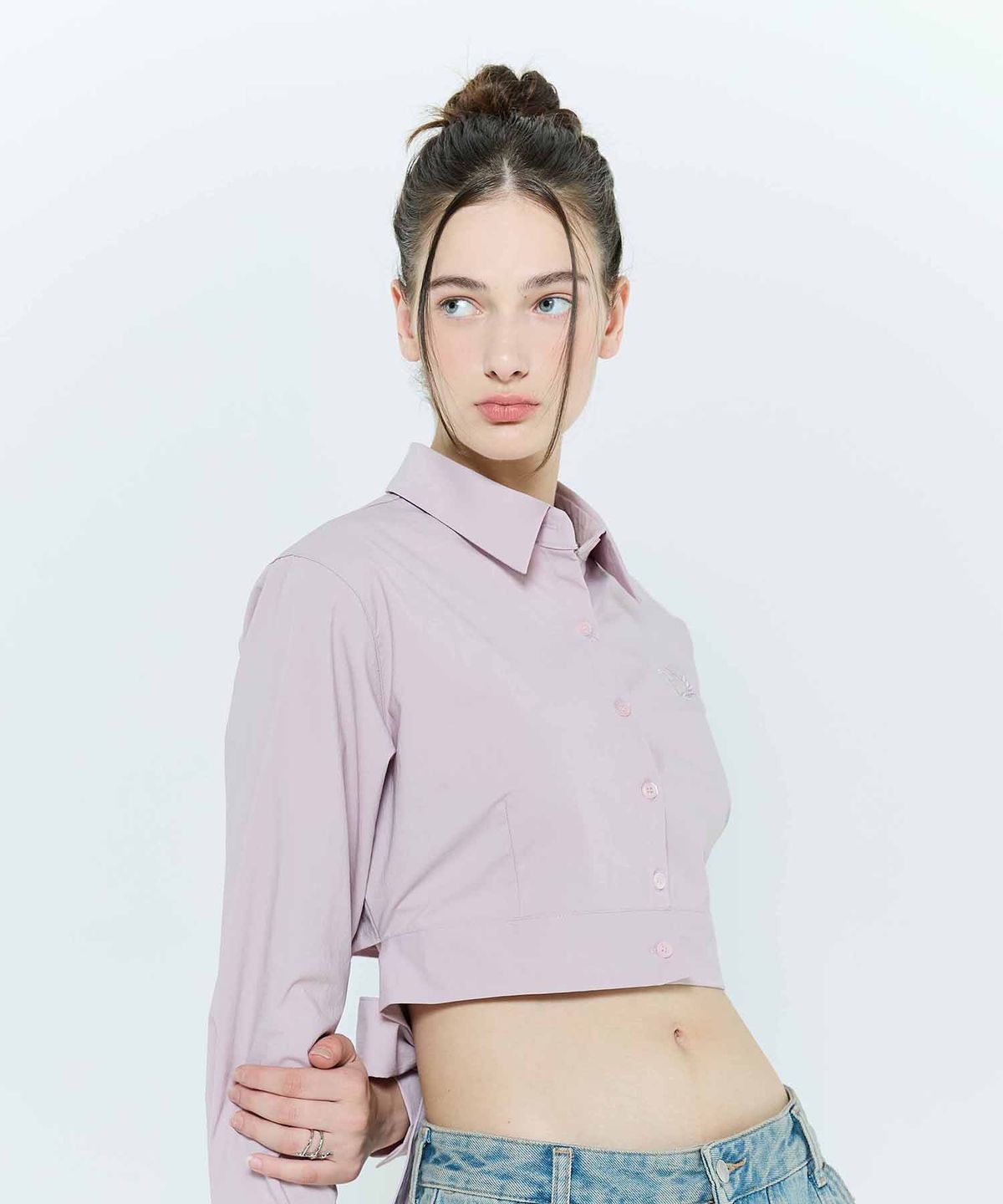 라티젠(LARTIGENT) L6 RIBBON SHIRT(PINK)