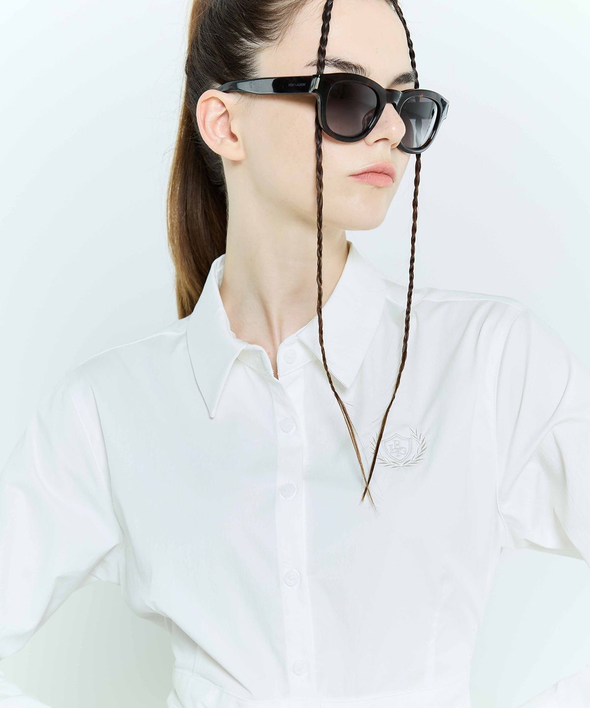 라티젠(LARTIGENT) L6 RIBBON SHIRT(IVORY)