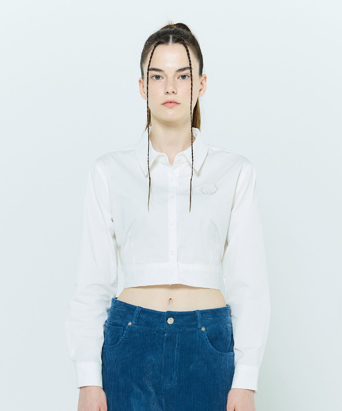 라티젠(LARTIGENT) L6 RIBBON SHIRT(IVORY)