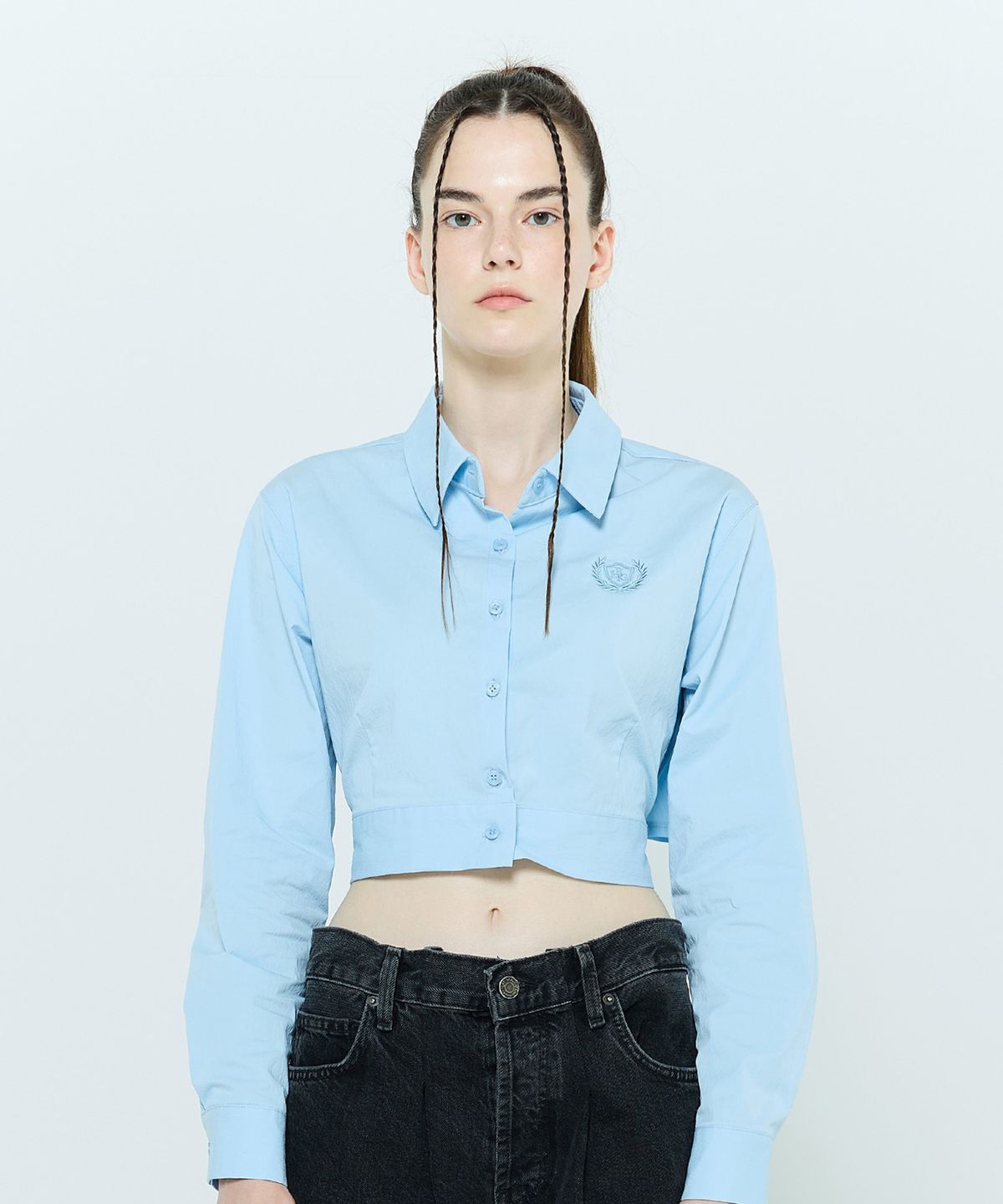 라티젠(LARTIGENT) L6 RIBBON SHIRT(SKY BLUE)