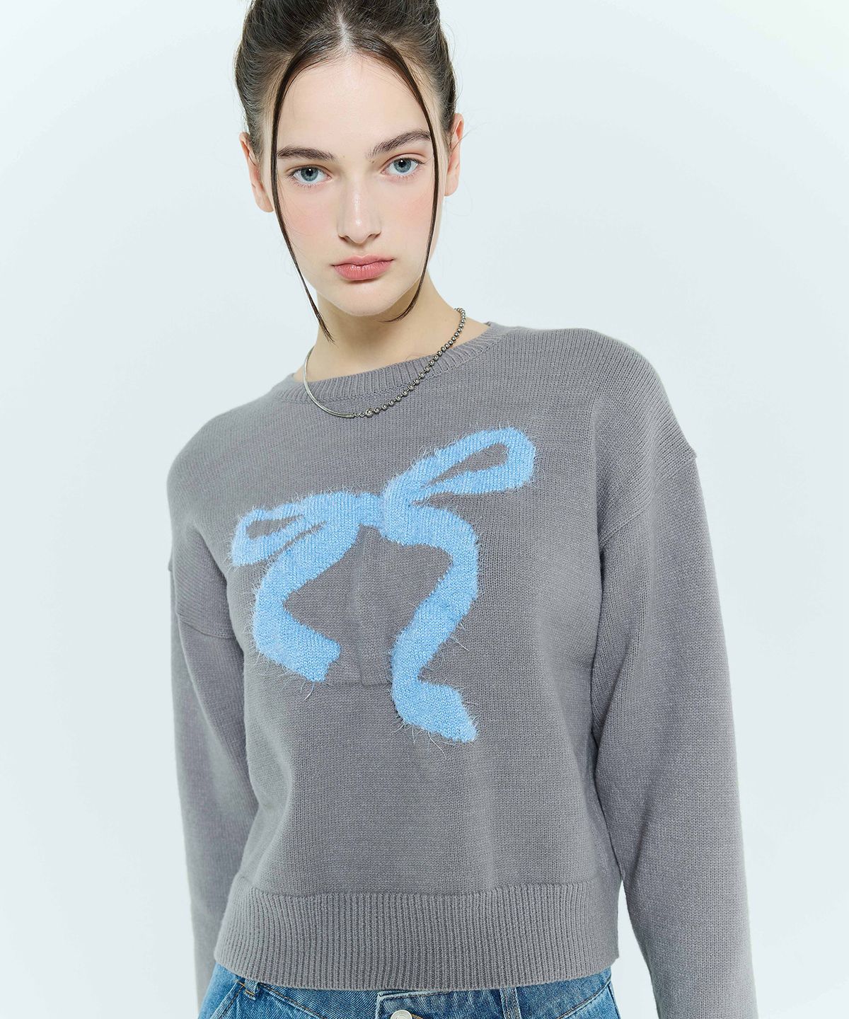 라티젠(LARTIGENT) L6 RIBBON MIX KNIT(GRAY)
