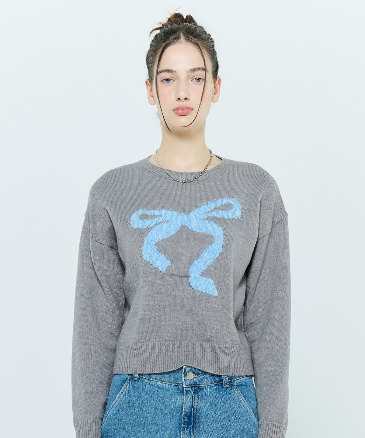 라티젠(LARTIGENT) L6 RIBBON MIX KNIT(GRAY)