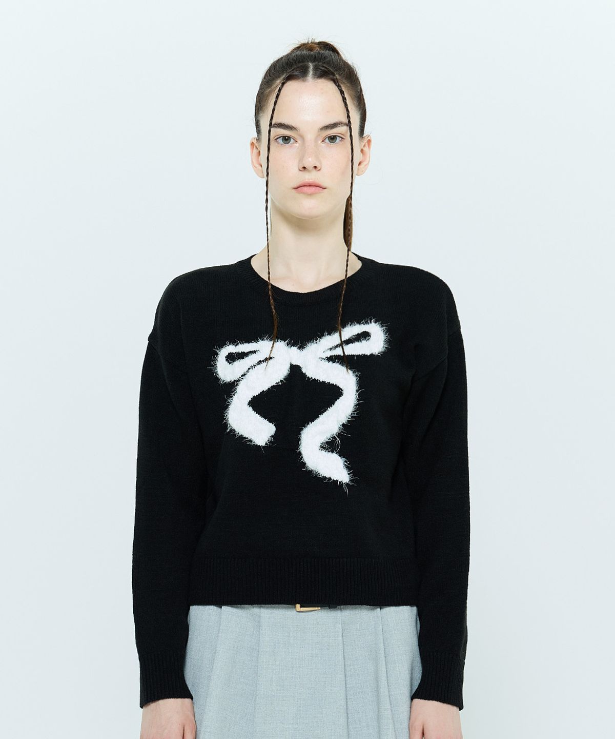 라티젠(LARTIGENT) L6 RIBBON MIX KNIT(BLACK)