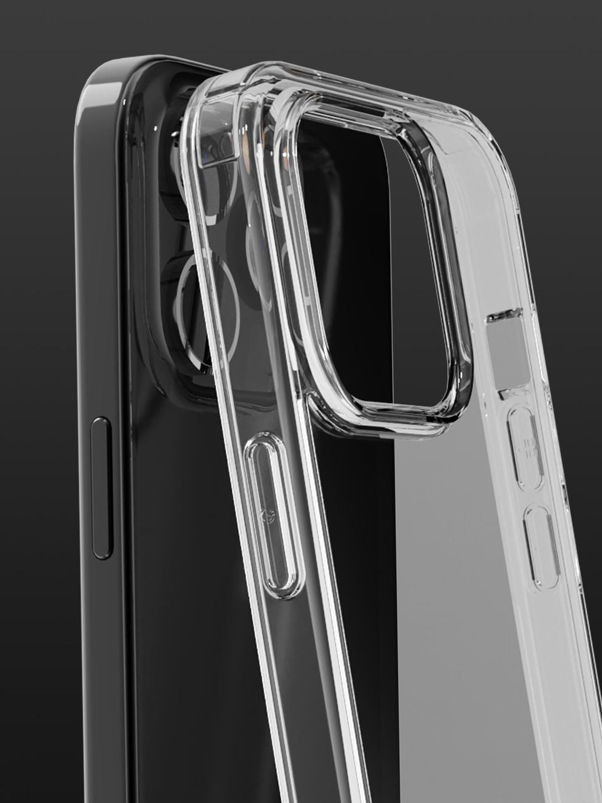 디자인스킨(DESIGNSKIN) 아이폰15_프로 피닉스 범퍼-글리터_클리어