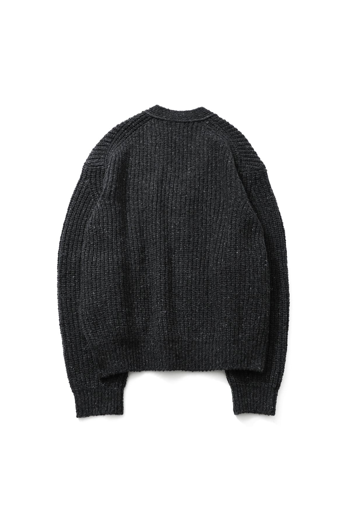홀리선(HORLISUN) Eliot Low Gauge Knit Cardigan Melange Charcoal