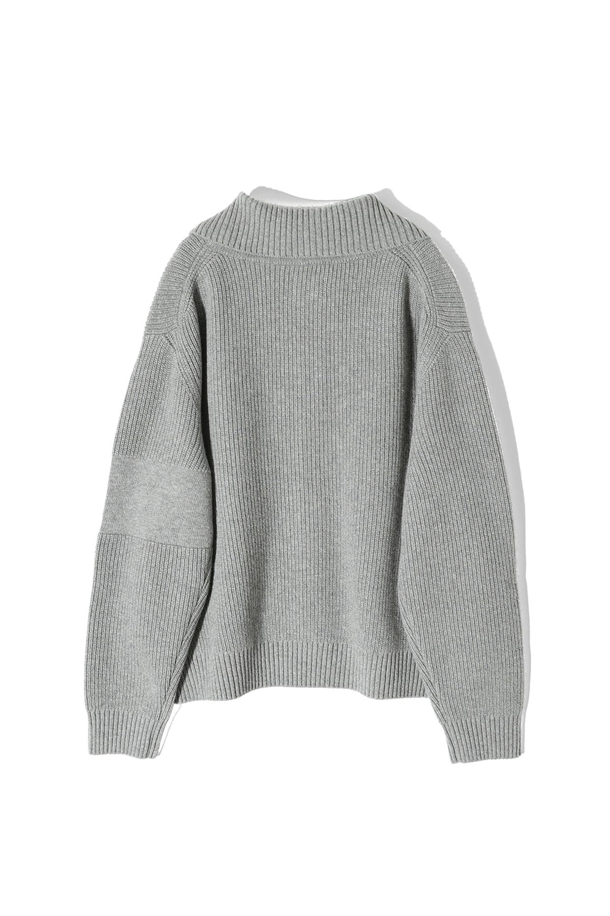 홀리선(HORLISUN) Marshall Full Zip Up Rib Knit Multi Gray