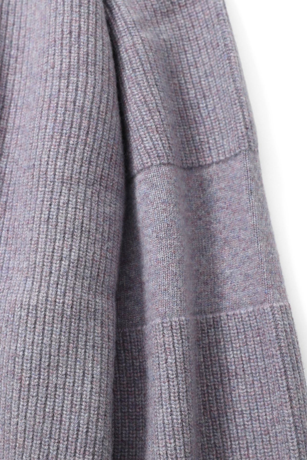 홀리선(HORLISUN) Marshall Full Zip Up Rib Knit Multi Lavender
