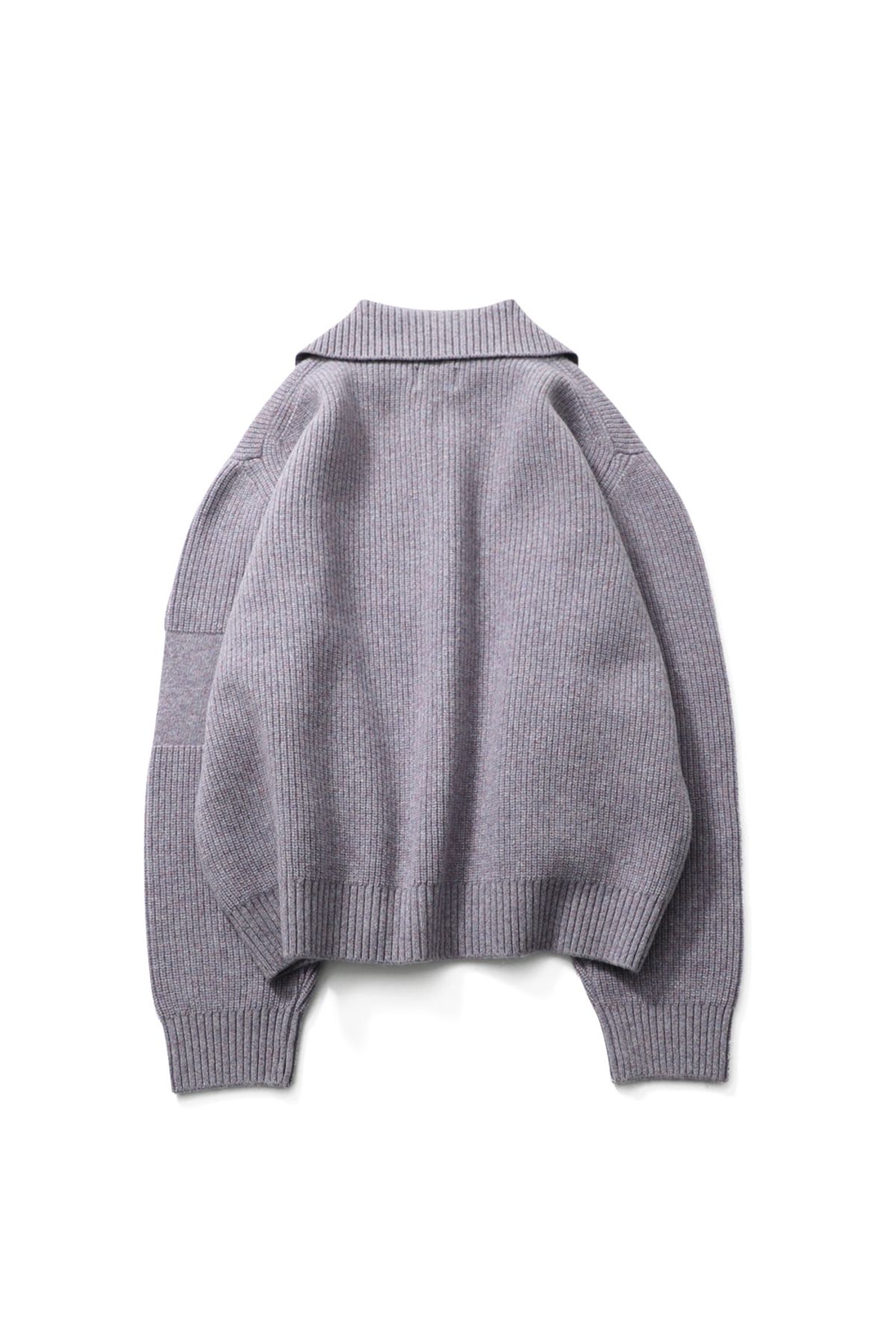 홀리선(HORLISUN) Marshall Full Zip Up Rib Knit Multi Lavender