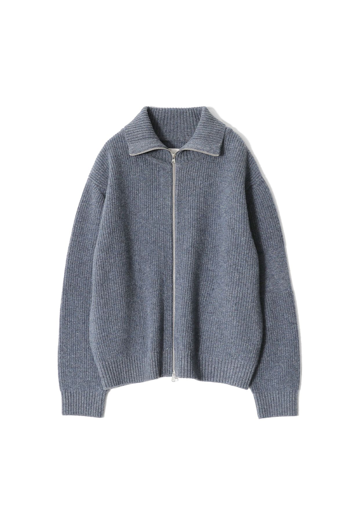 홀리선(HORLISUN) Marshall Full Zip Up Rib Knit Multi Blue