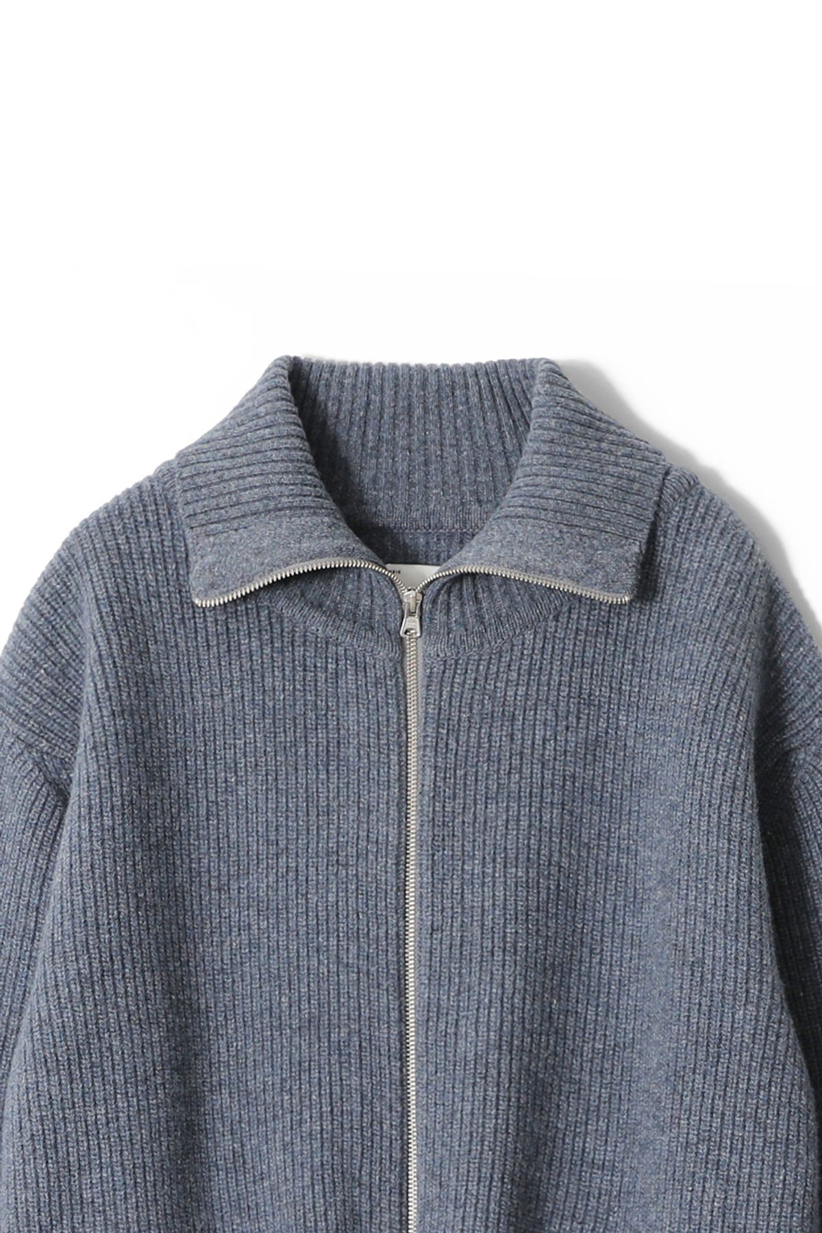 홀리선(HORLISUN) Marshall Full Zip Up Rib Knit Multi Blue