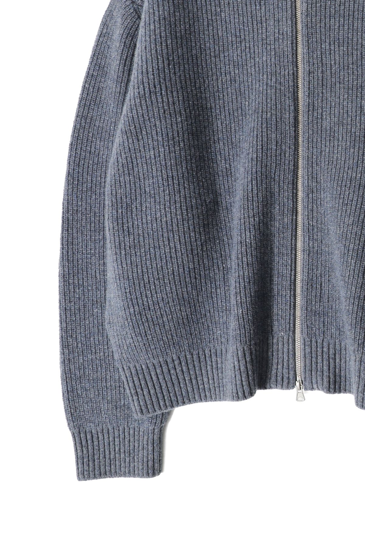 홀리선(HORLISUN) Marshall Full Zip Up Rib Knit Multi Blue