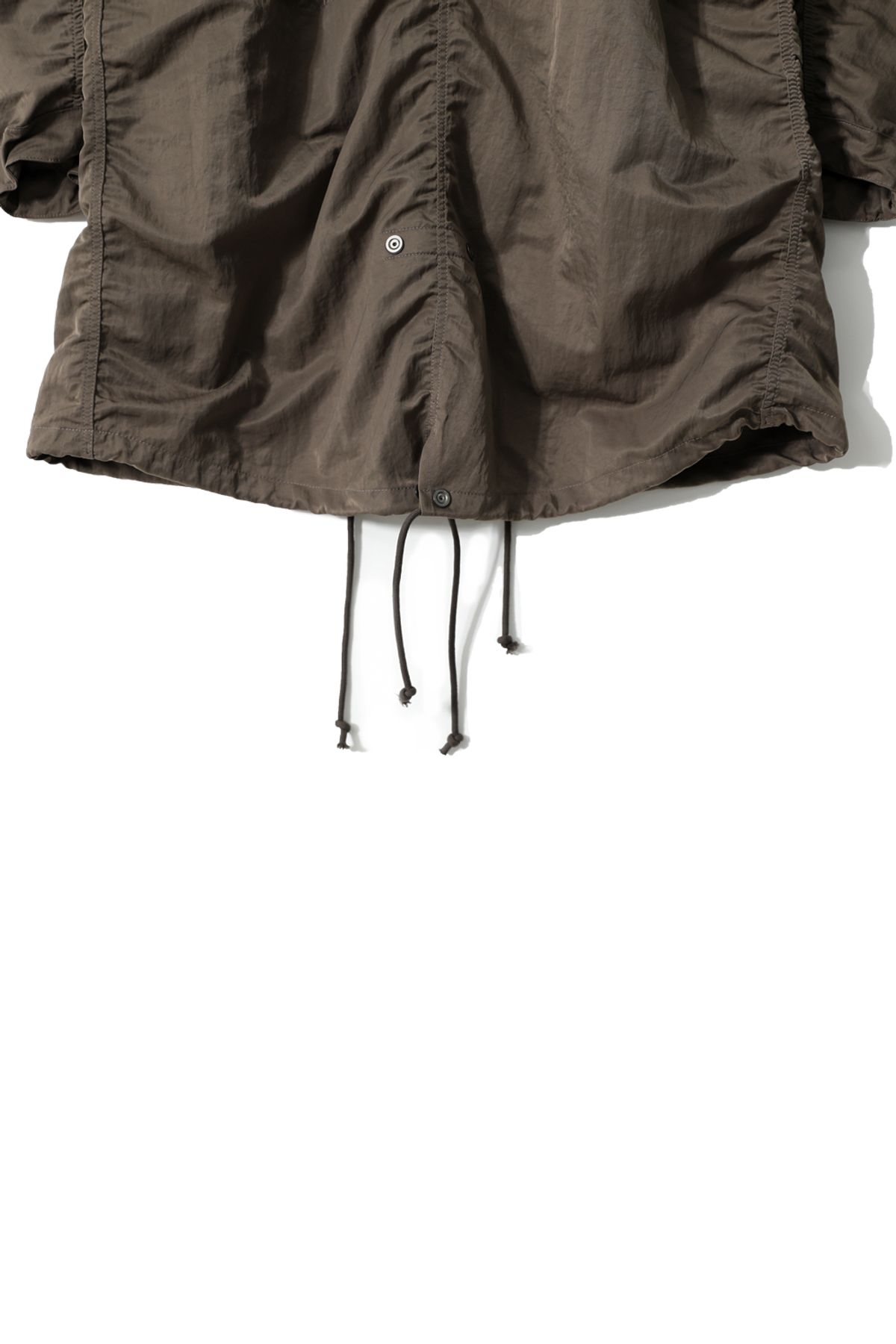홀리선(HORLISUN) Fuse Crease Nylon Fishtail Parka Olive Night
