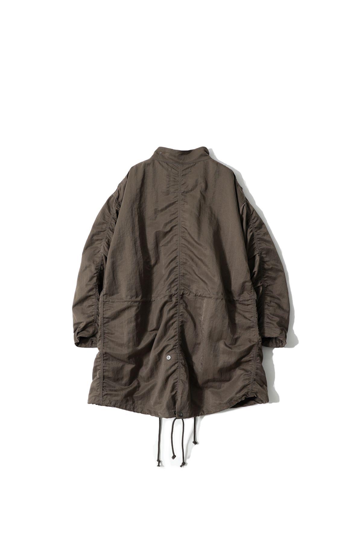 홀리선(HORLISUN) Fuse Crease Nylon Fishtail Parka Olive Night