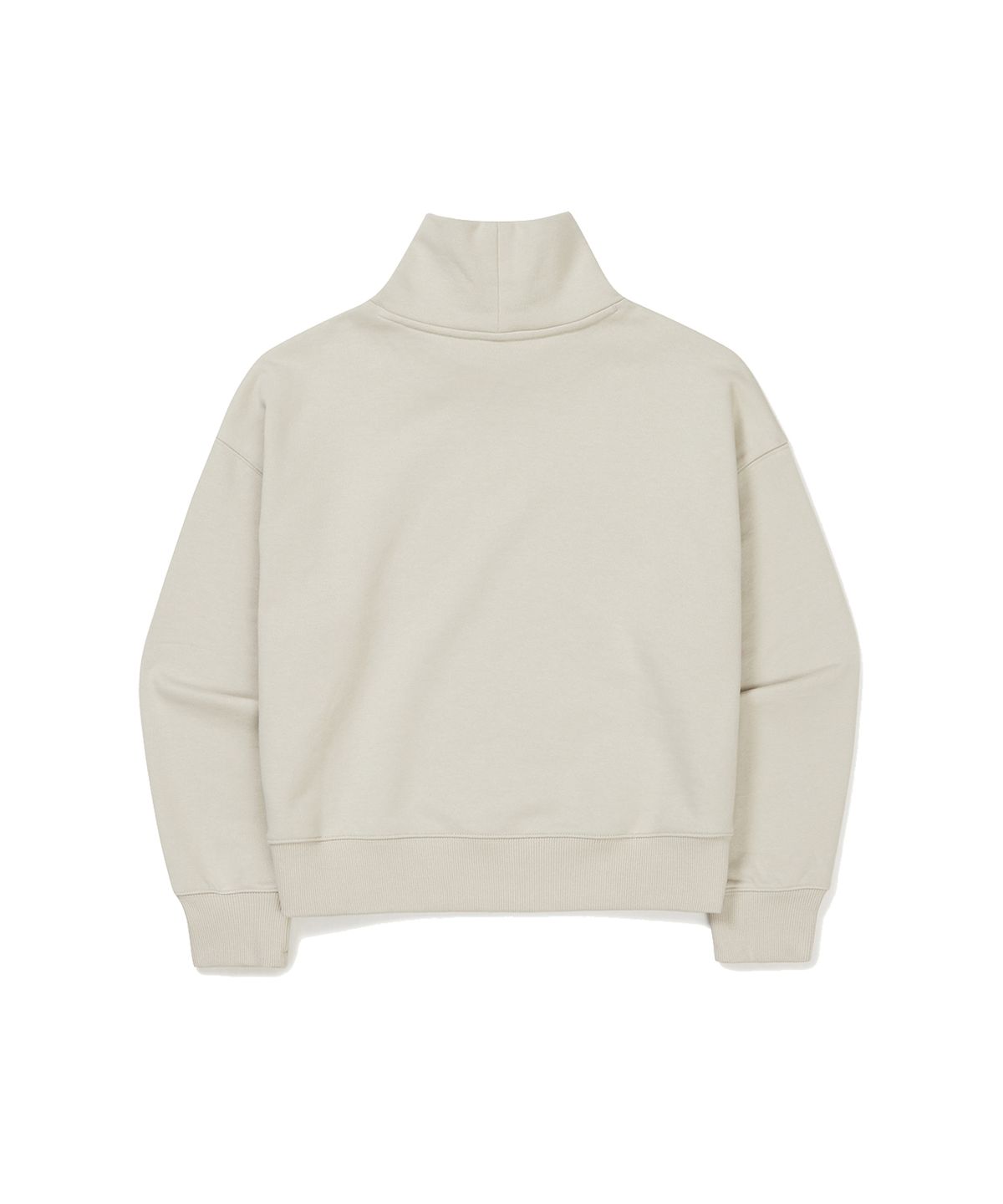 스노우피크 어패럴(SNOWPEAK APPAREL) 랜드 우먼스 모크넥 세미 크롭 기모 맨투맨 Light Beige (S23FWFHT67)