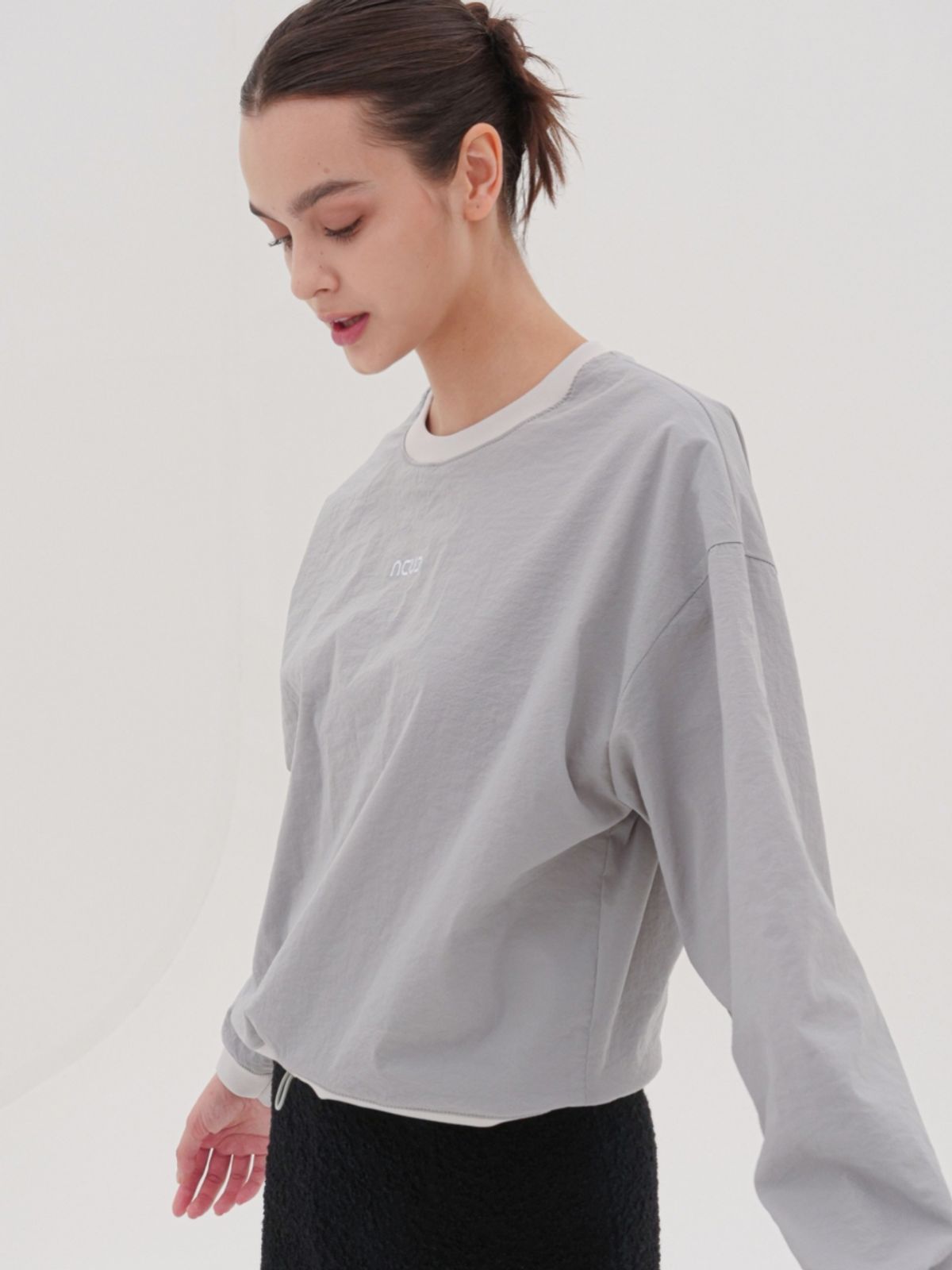 아쿠드(ACUD) Rustling Logo Sweatshirt _MT.Grey