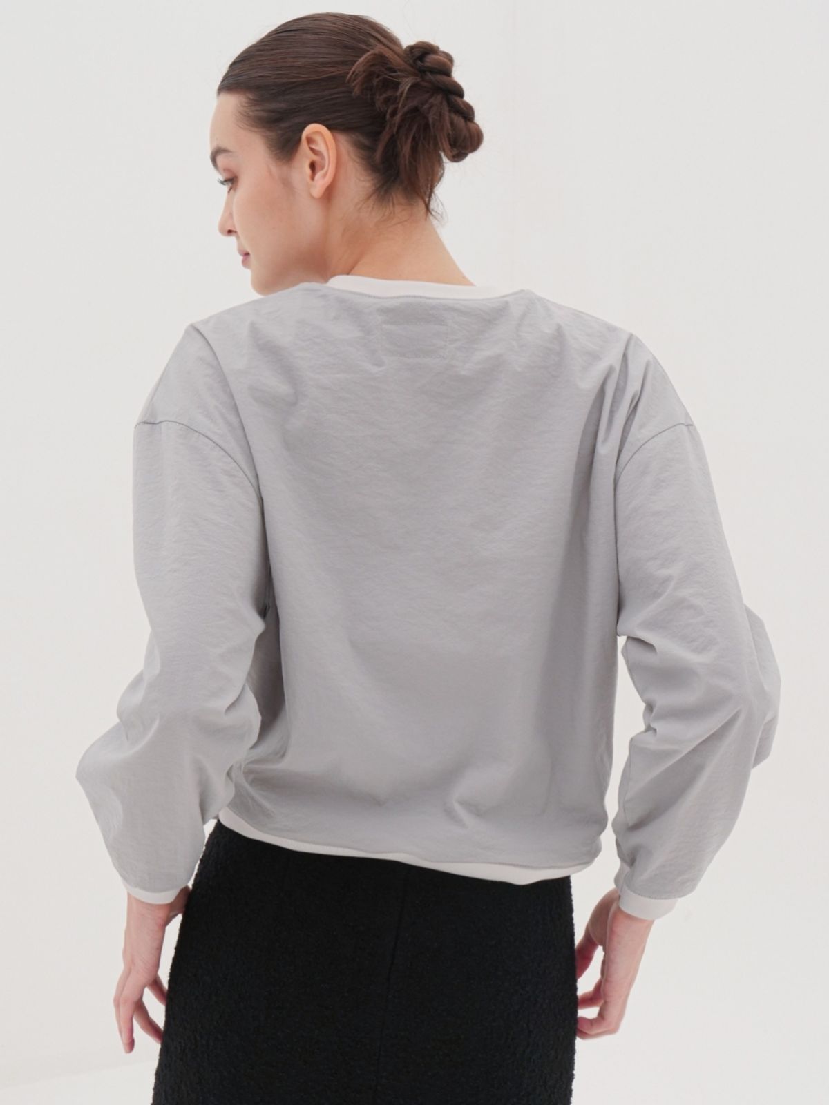 아쿠드(ACUD) Rustling Logo Sweatshirt _MT.Grey