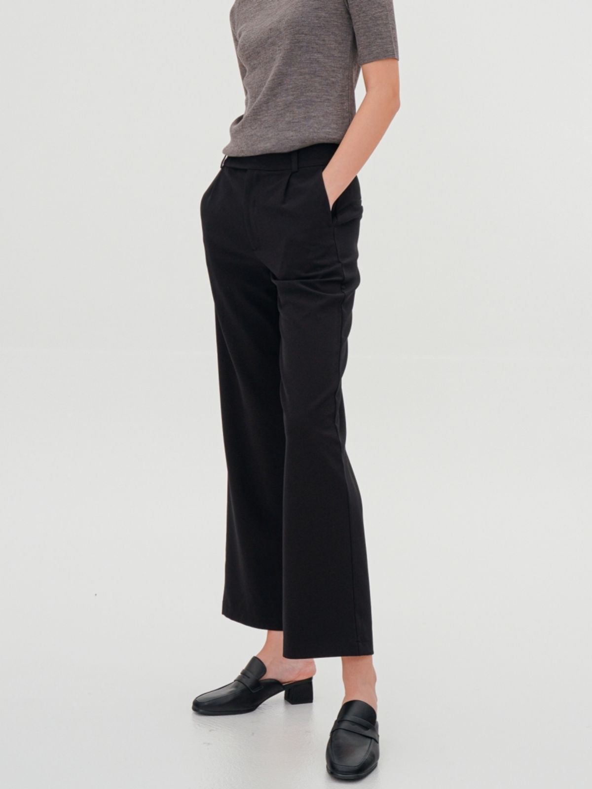 아쿠드(ACUD) Semi Wide Slacks _Black