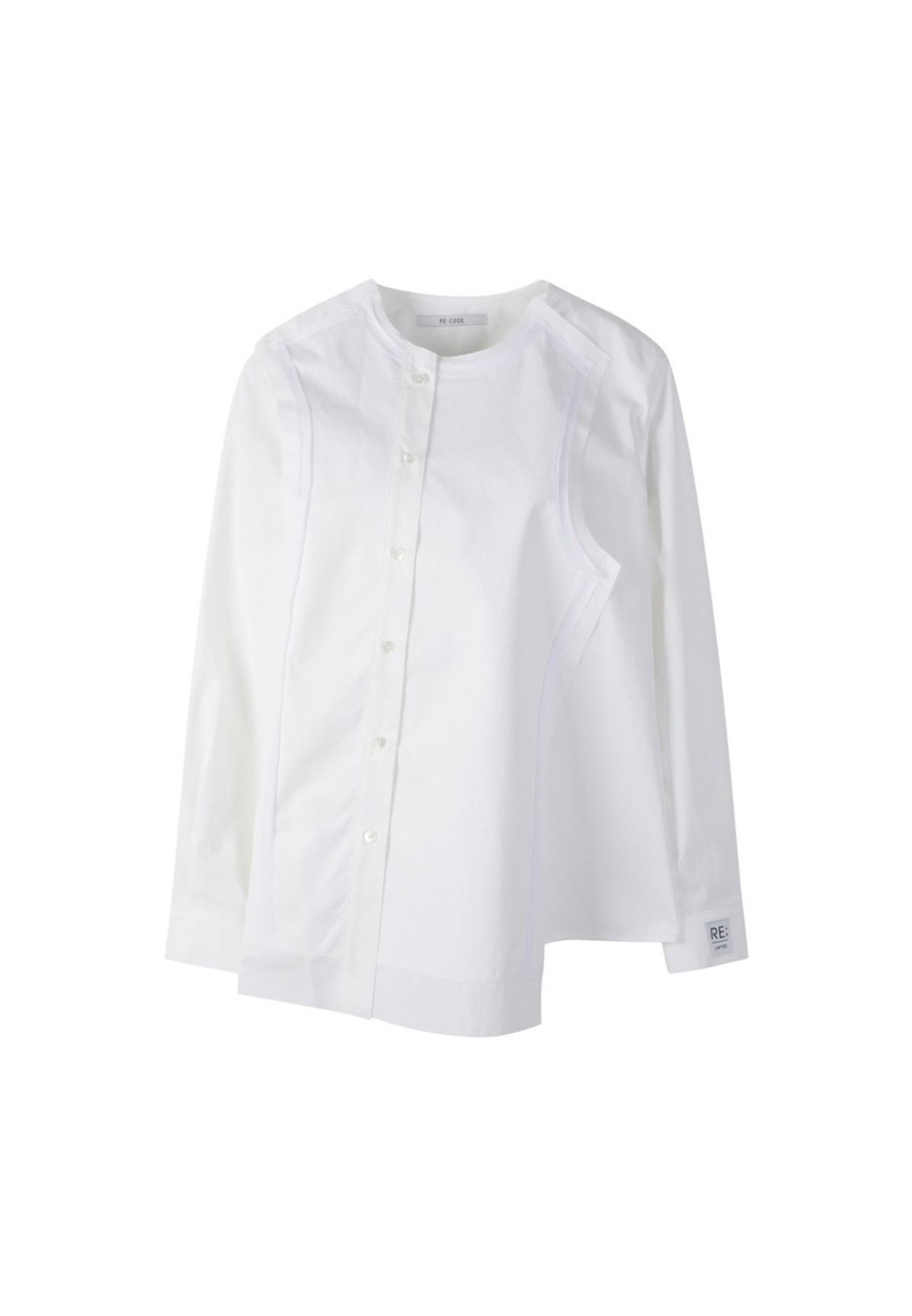 래코드(RECODE) Raw Cutting Detail Shirts_RQSAA23505WHX