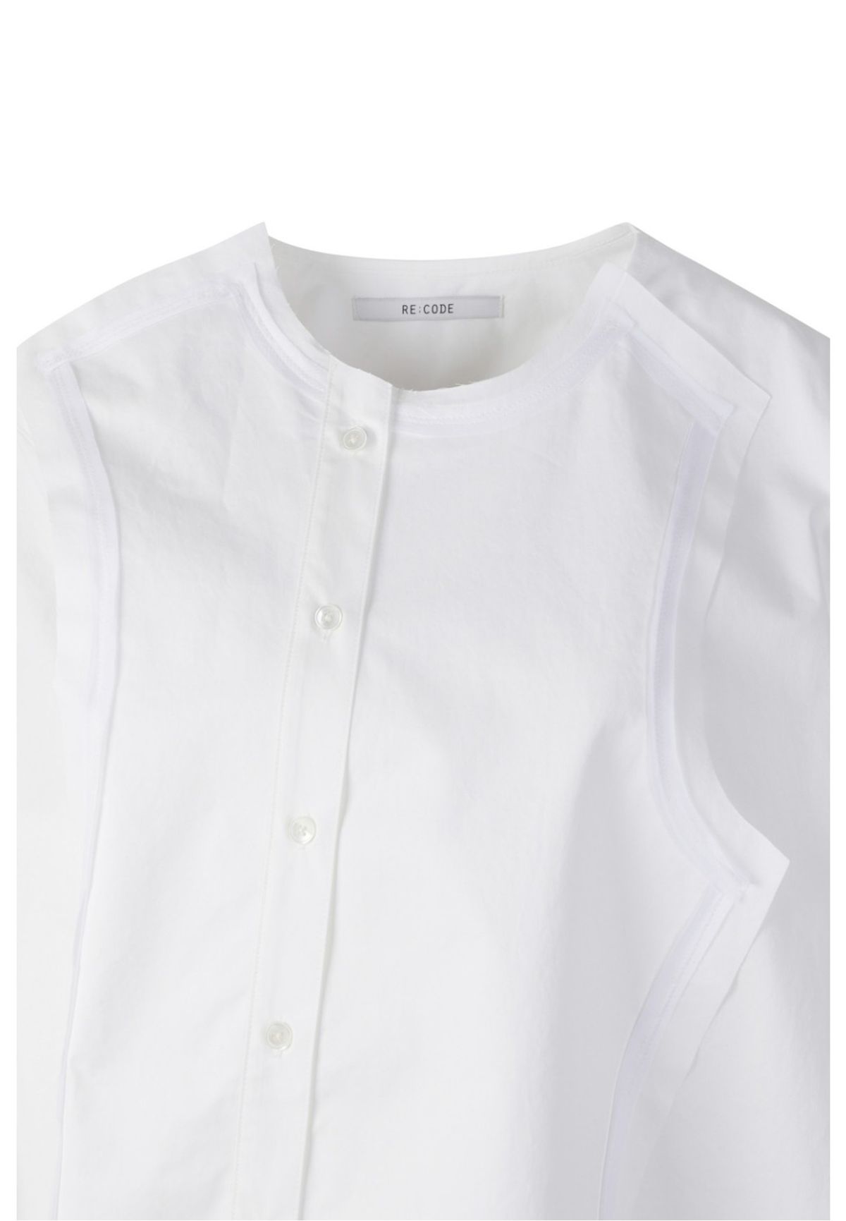 래코드(RECODE) Raw Cutting Detail Shirts_RQSAA23505WHX