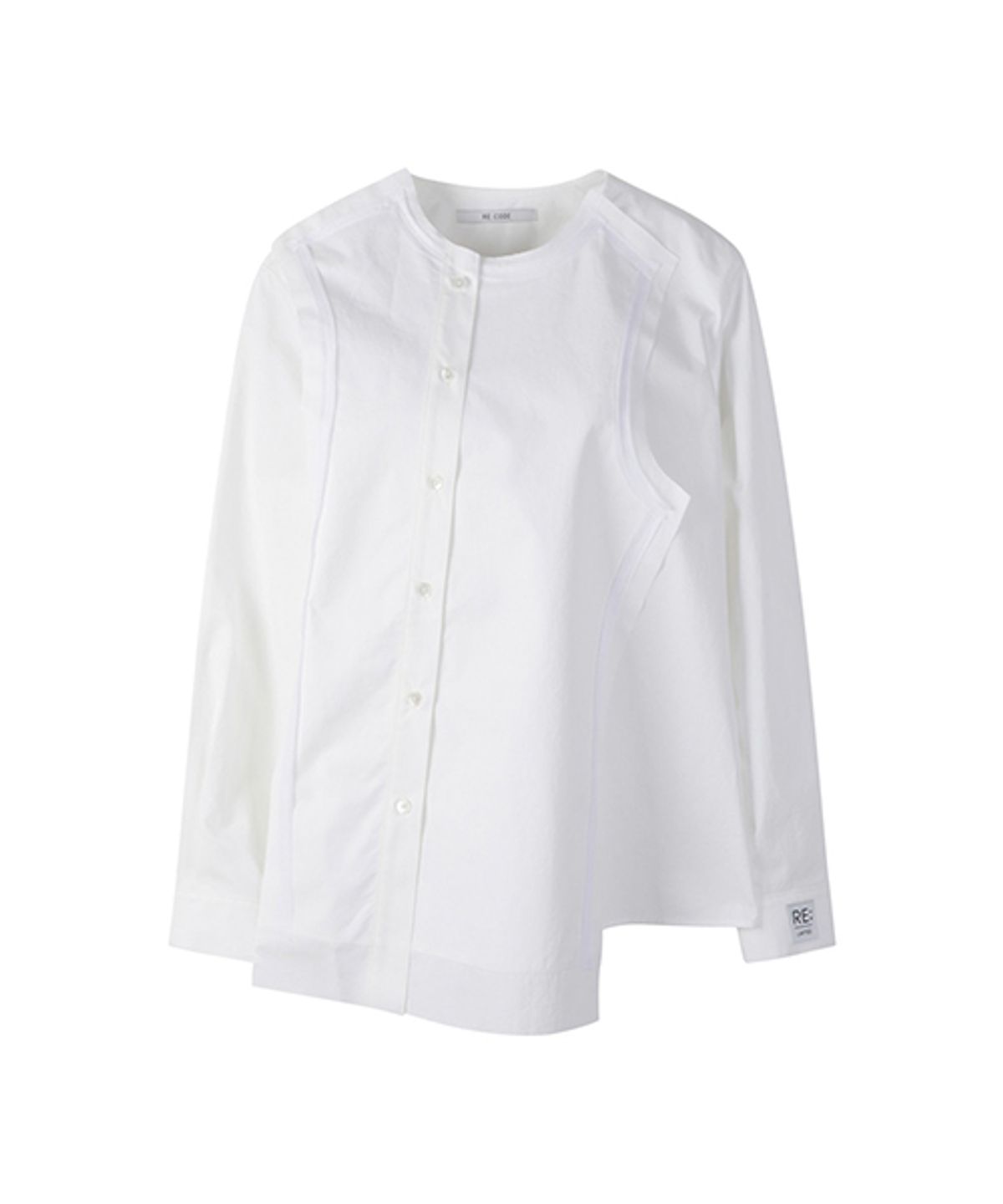 래코드(RECODE) Raw Cutting Detail Shirts_RQSAA23505WHX